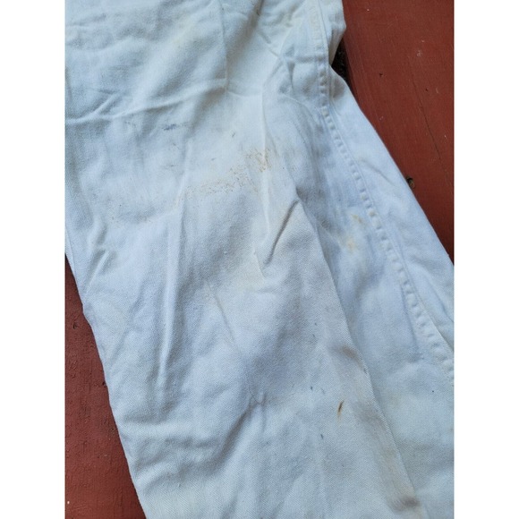 Vintage Sledge’s WHITE Coveralls Workwear 1950 Sanforized 60s Railroad TALON ZIP - Picture 4 of 16